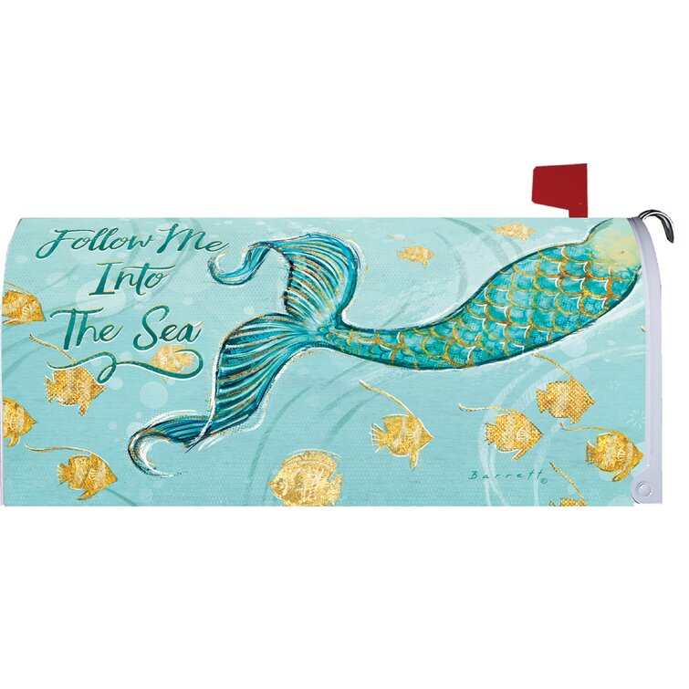 Summer Tropical Beach Sea Life Mermaid Studio M Mailbox Cover MailWrap
