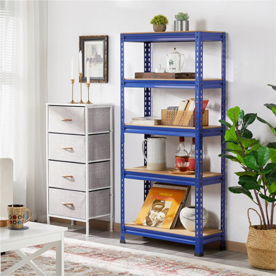 tevis 60" h x 27.5" w x 12" d 5 tiers boltless adjustable storage shelf goods rack