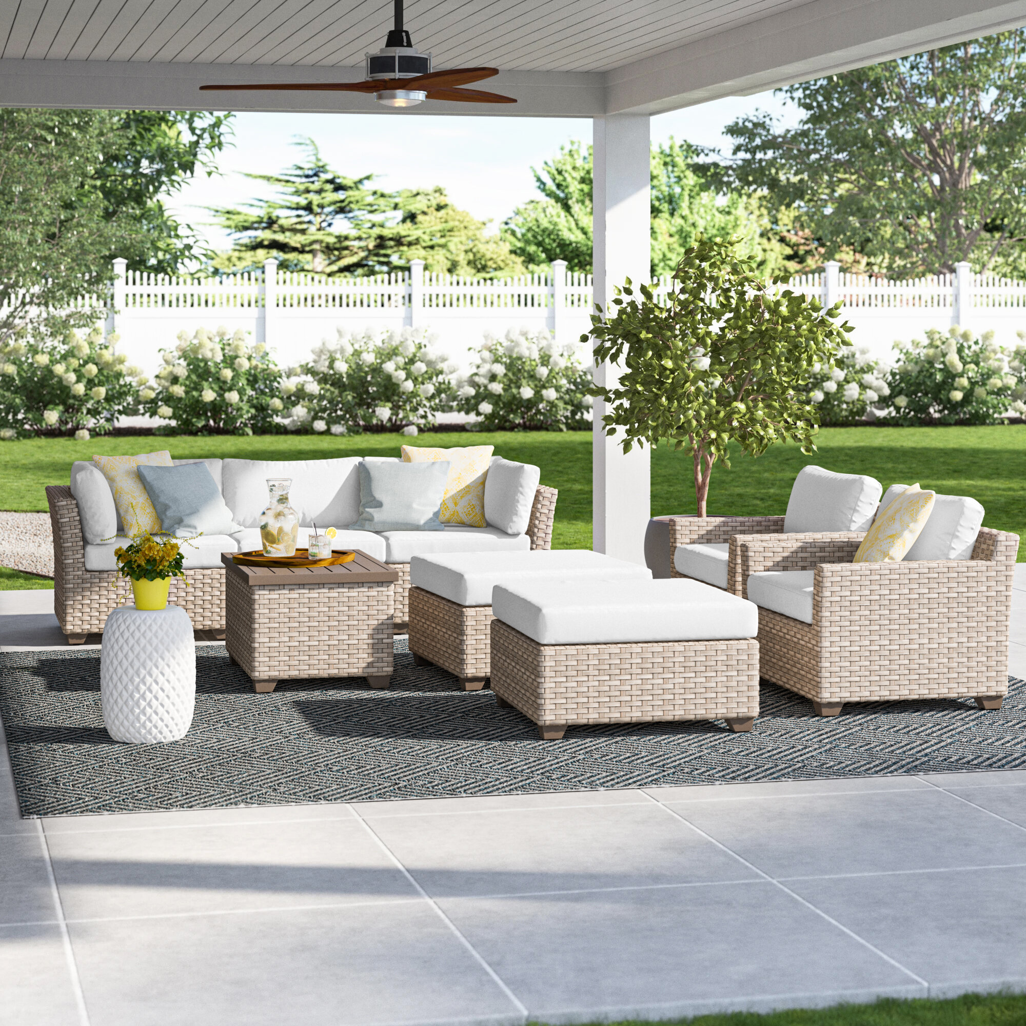 all weather wicker patio sets