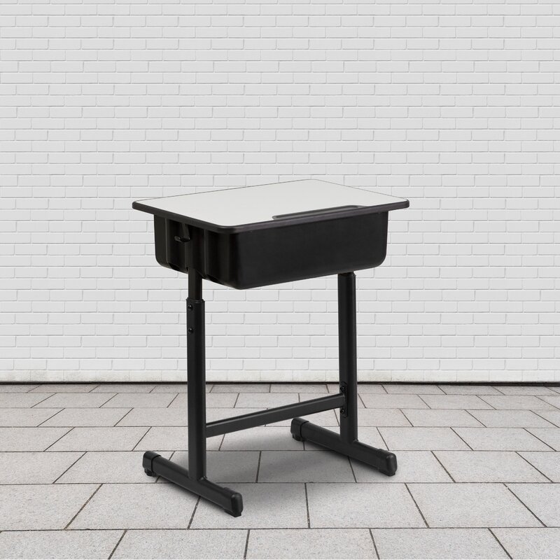 Flash Furniture Wood Adjustable Height Open Front Student Desk