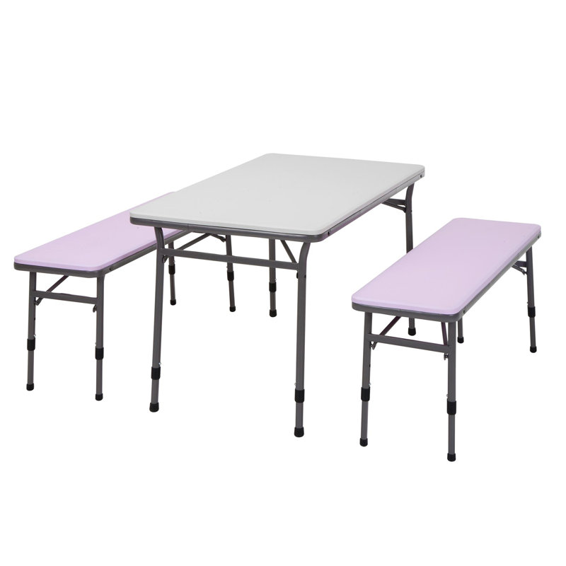 epping adjustable height kids 3 piece rectangular table and chair set