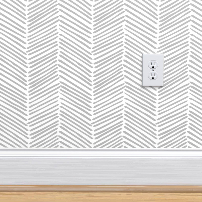 Wrought Studio Chevon Peel And Stick Removable Wallpaper