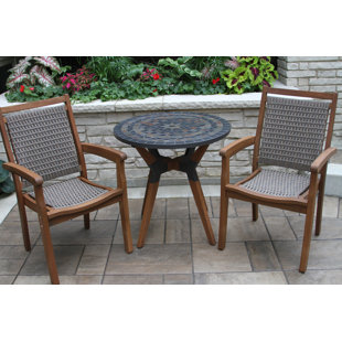Slate Patio Table Wayfair Rhett Slate Bistro Set