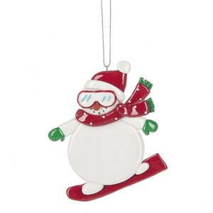 Snowboard Snowman Hanging Figurine