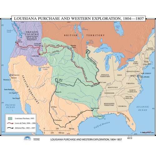 Universal Map U S History Wall Maps Louisiana Purchase