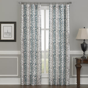 Kissell Damask Semi-Sheer Rod pocket Single Curtain Panel