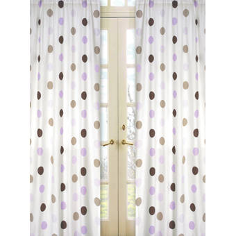 Darby Home Co Haughton Polka Dots Semi Sheer Rod Pocket Single Curtain Panel Wayfair