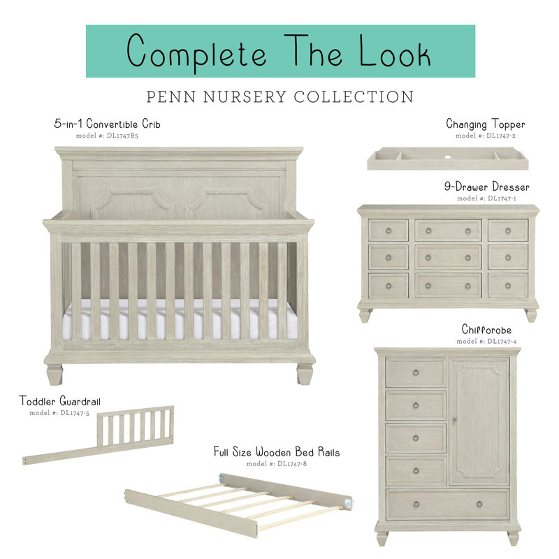 Harriet Bee Crabtree Convertible Standard 2 Piece Nursery Furniture Set Wayfair