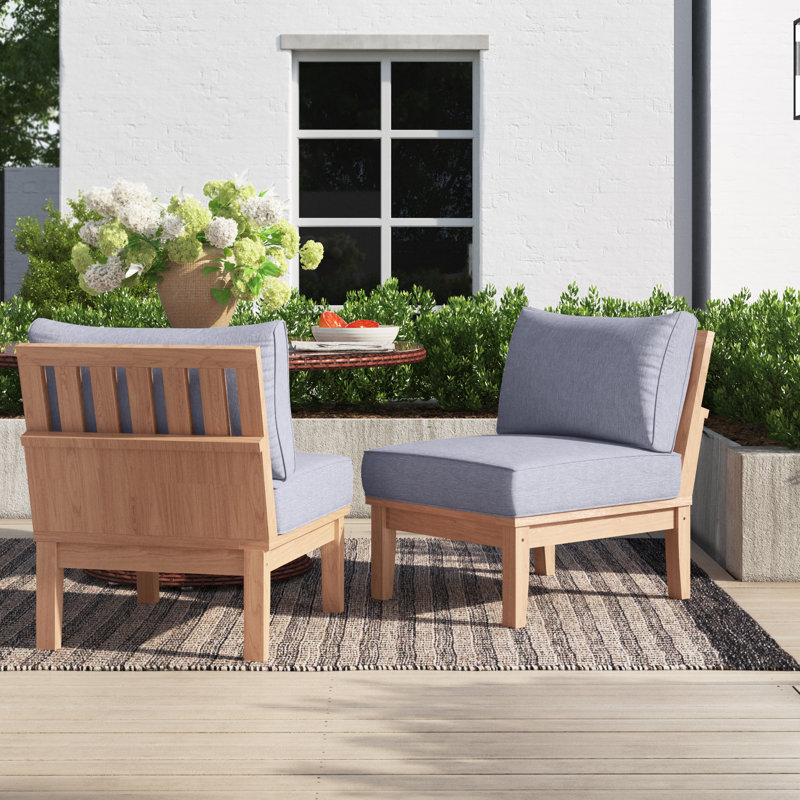 Anthony Outdoor Teak Patio Chair With Cushions Joss Main