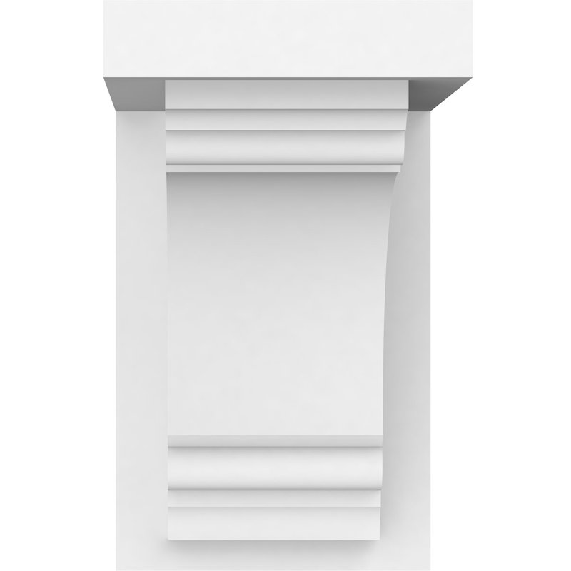 3H x 1P x 94L Ekena Millwork DENP03SAN01 Sanford Architectural Grade w//Backplate PVC Dentil Trim White