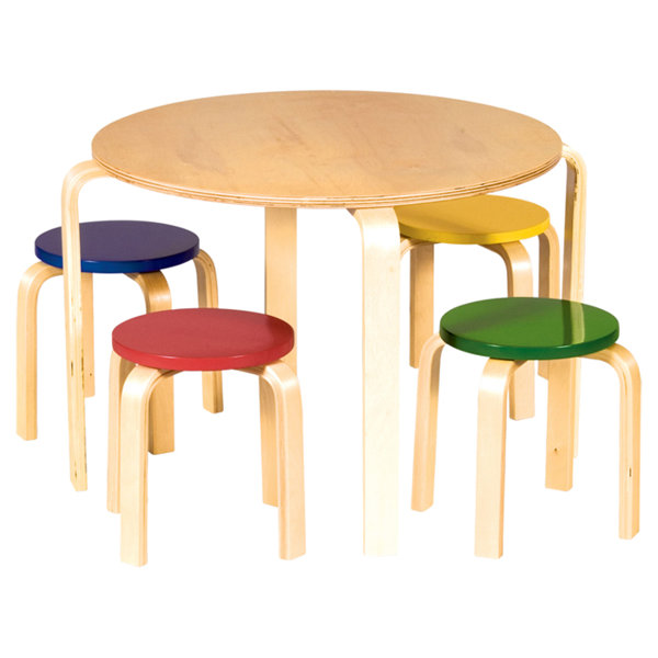 Viv Rae Anrey Kids 5 Piece Table Stool Set Reviews Wayfair Ca