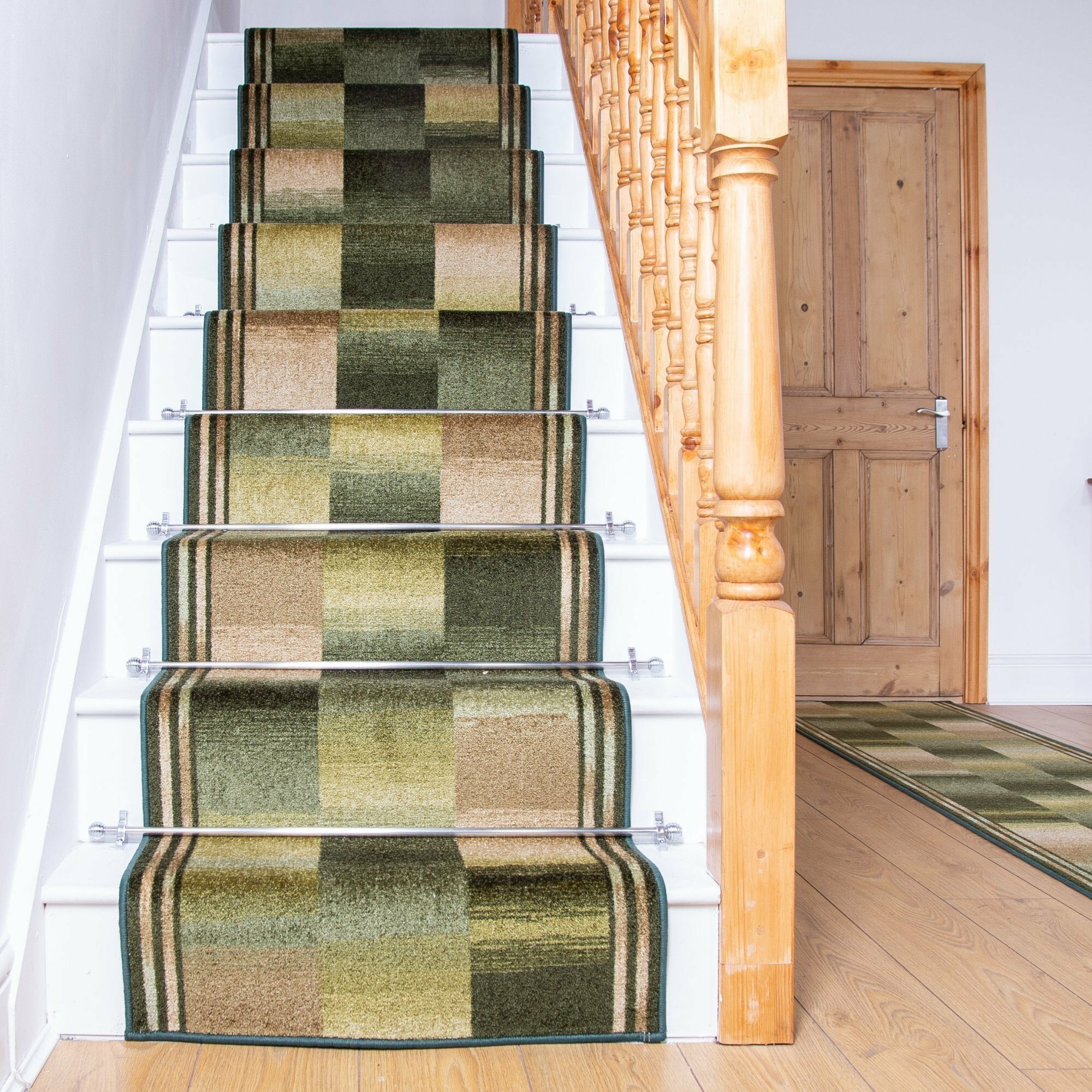 Rosalind Wheeler Almeida Twist Pile Green Stair Runner Wayfair Co Uk