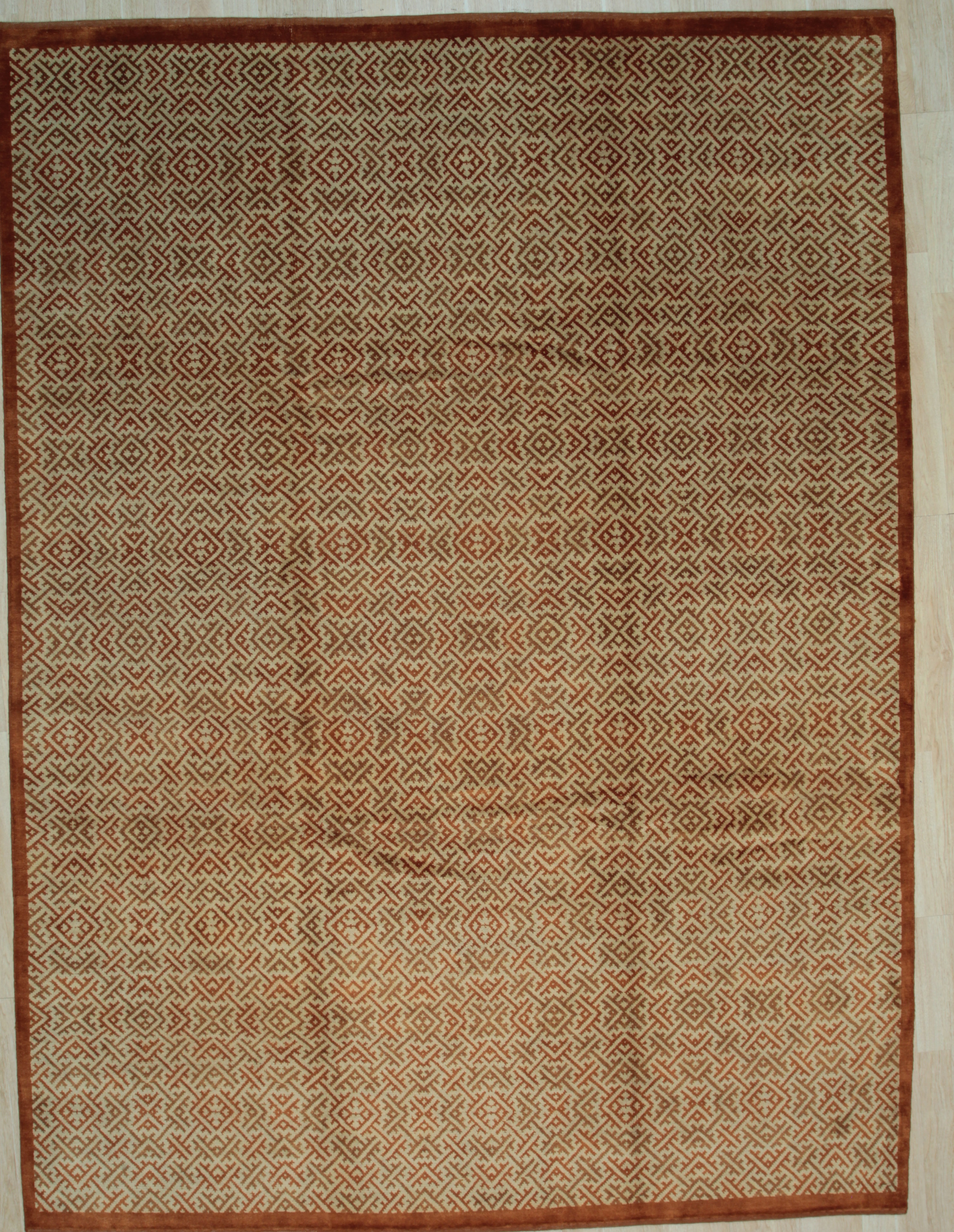 Gracie Oaks Minerville Hand Knotted Wool Brown Rug Wayfair