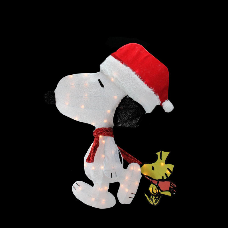 Northlight Pre Lit Peanuts Snoopy And Woodstock 2d Christmas Yard Art Decoration Lighted Display Reviews Wayfair