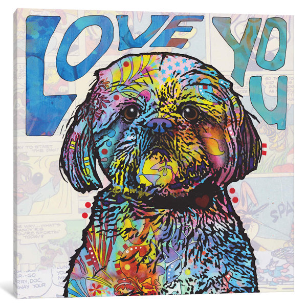 East Urban Home Dean Russo Love You Shih Tzu Graphic Art Print