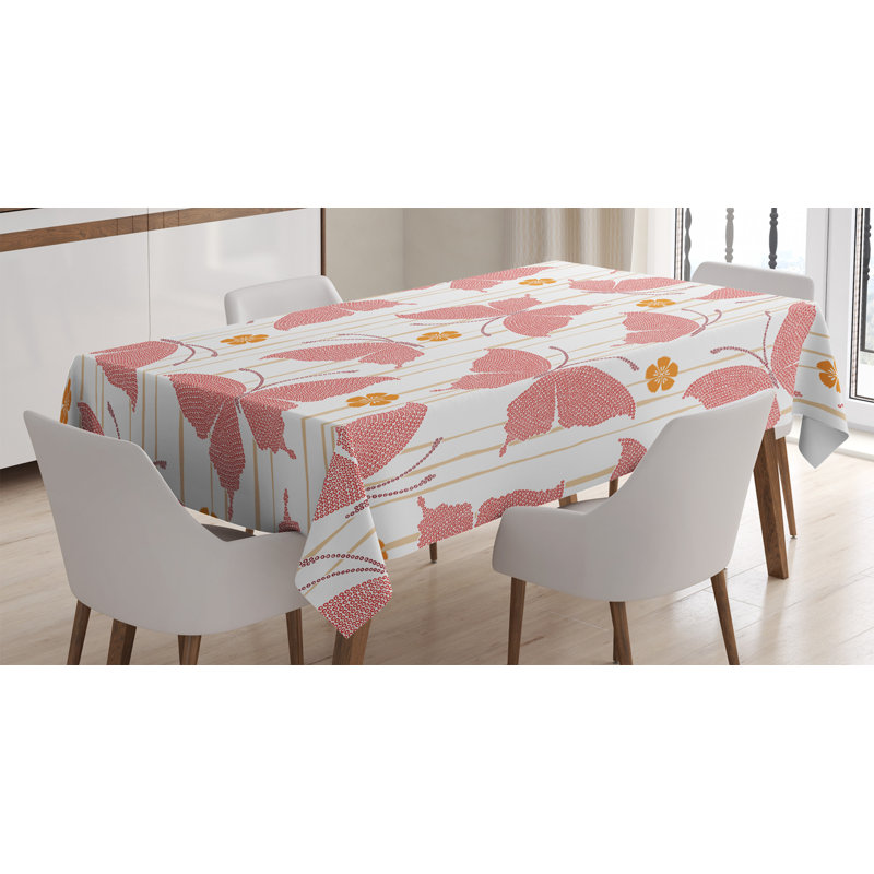 East Urban Home Ambesonne Butterfly Tablecloth Pattern Of