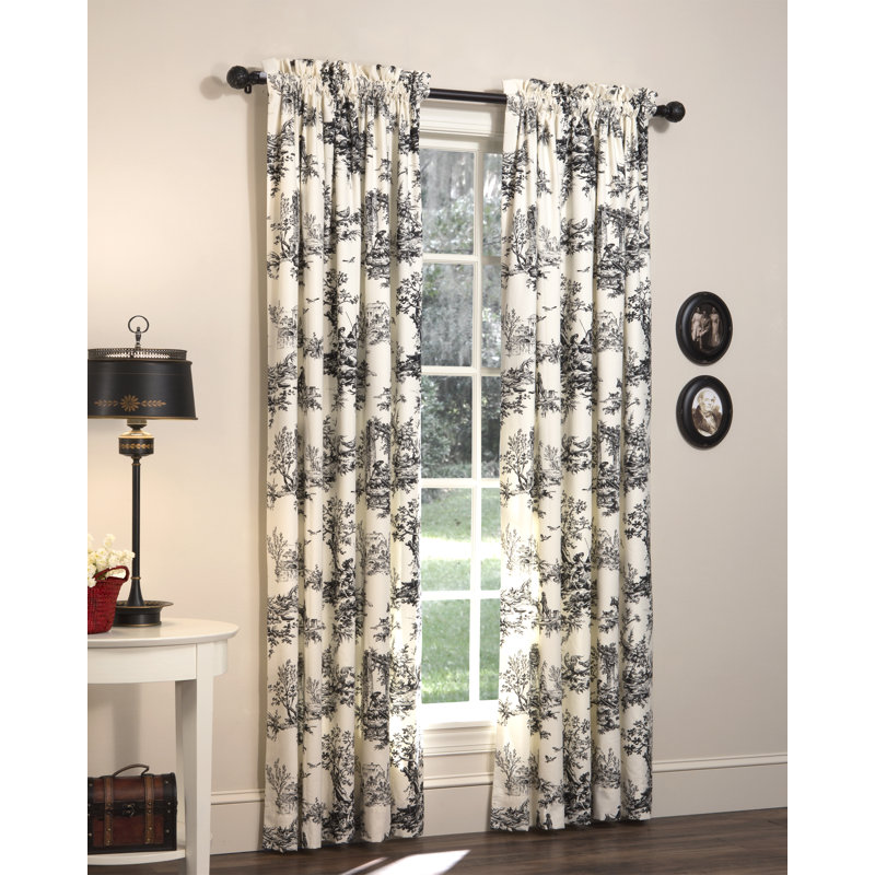 Darby Home Co Tryston Nature/Floral Room Darkening Rod Pocket Curtain ...