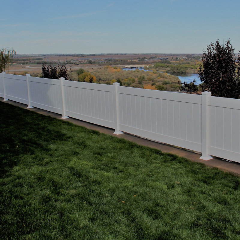 Vinylfencewholesaler 6 Ft H X 6 Ft W Heavy Duty Rainier Privacy Fence Kit Reviews Wayfair