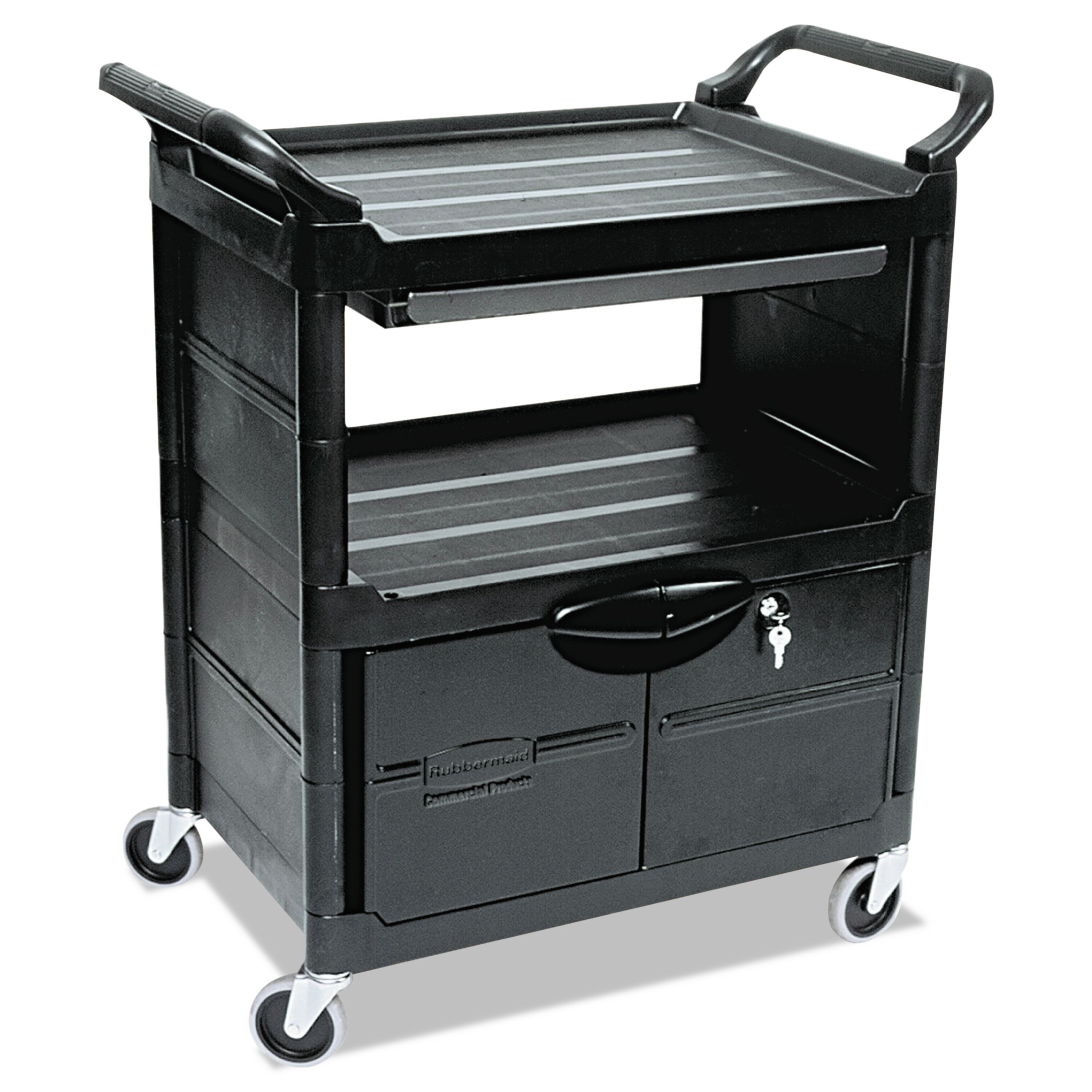 Rubbermaid Commercial Utility Cart With Locking Doors Wayfair