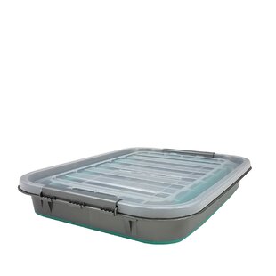 teal plastic storage bins