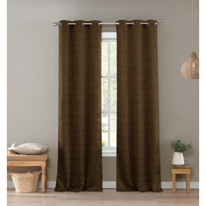 Imran Geometric Blackout Grommet Curtain Panels (Set of 2)