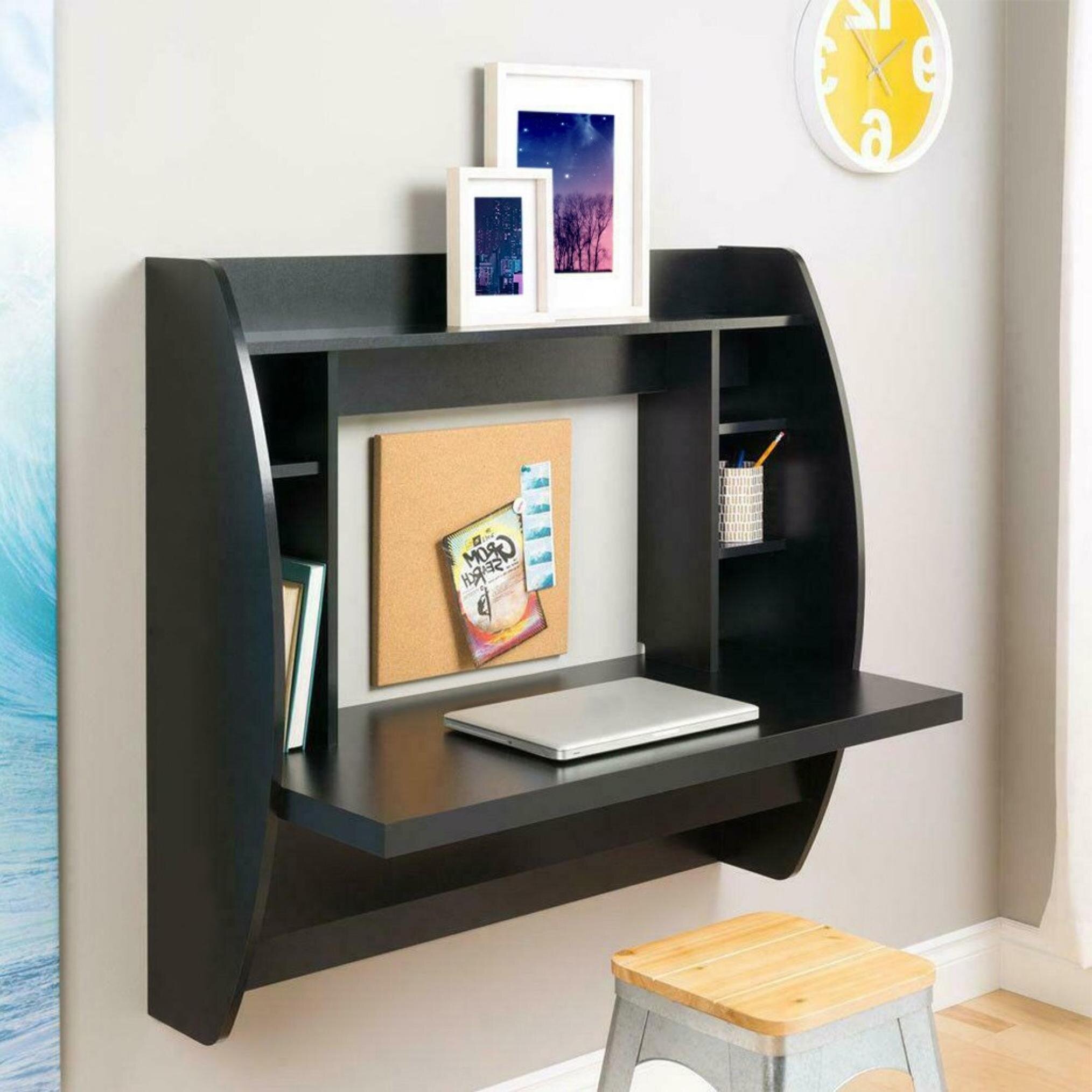 treanor floating desk with hutch ebern designs