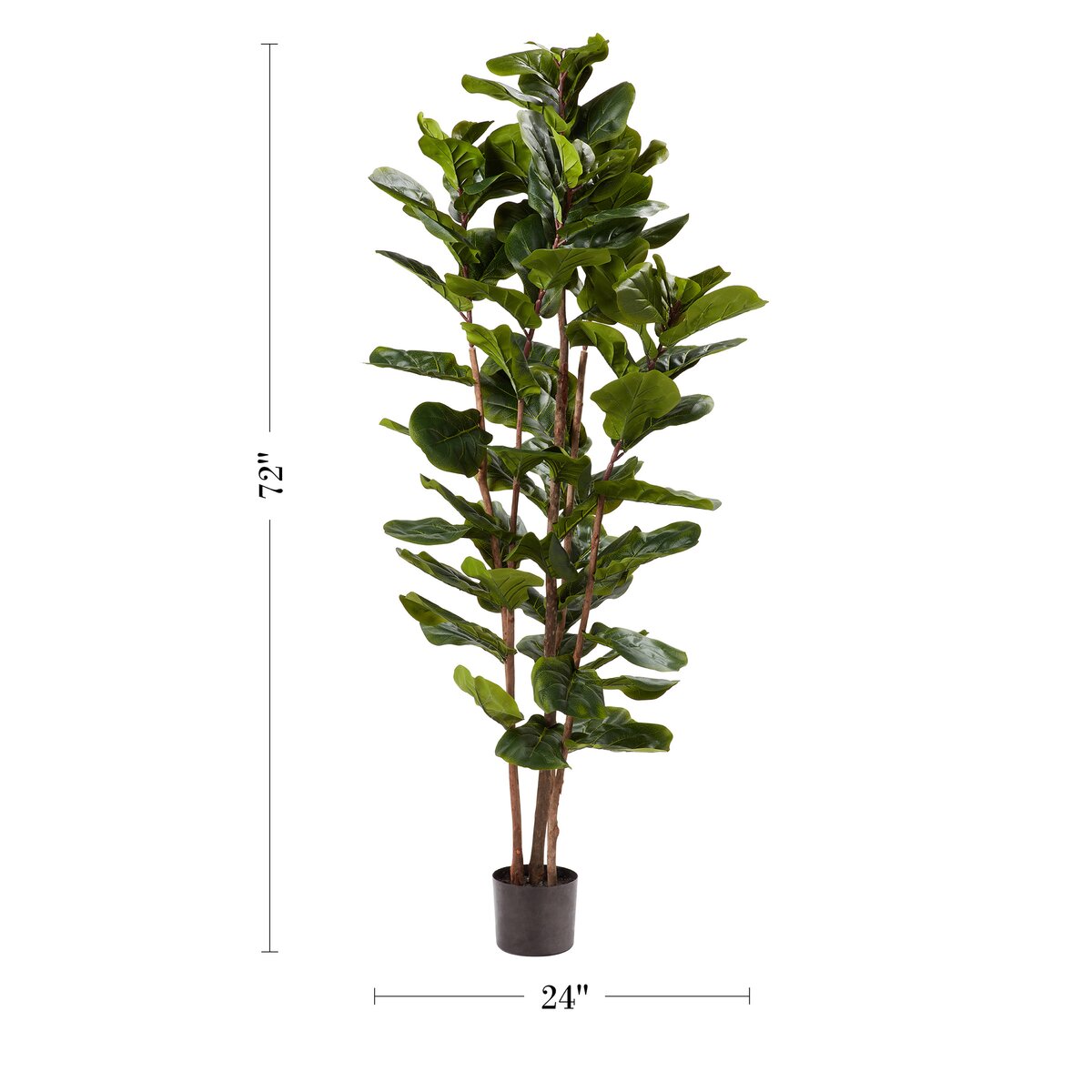 Pure Garden Artificial Fiddle Leaf Fig Tree in Planter & Reviews ...