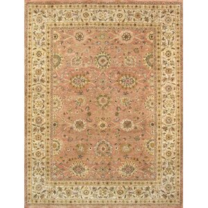 Kashan Hand-Knotted Salmon Area Rug