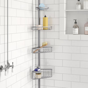 BASDW Bandeja de Toallas de baño Home Single Tier Shampoo Shower Head Holder Baño Shelf Shower Storage Rack 