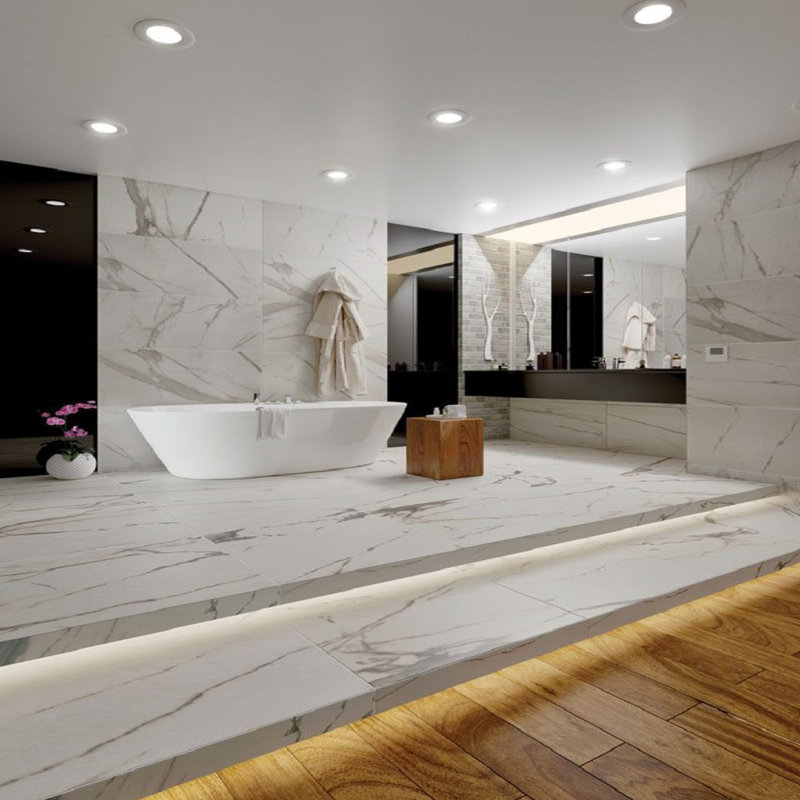 Qdisurfaces Calacatta Royal 18 X 36 Porcelain Stone Look Wall Floor Tile Wayfair