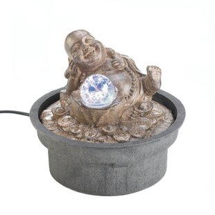 View Happy Buddha Tabletop Water Fountain with Led