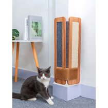 Cardboard Cat Scratching Post 23x9.8x2.1 in CONTACTS Wall Mounted Cat Scratcher 