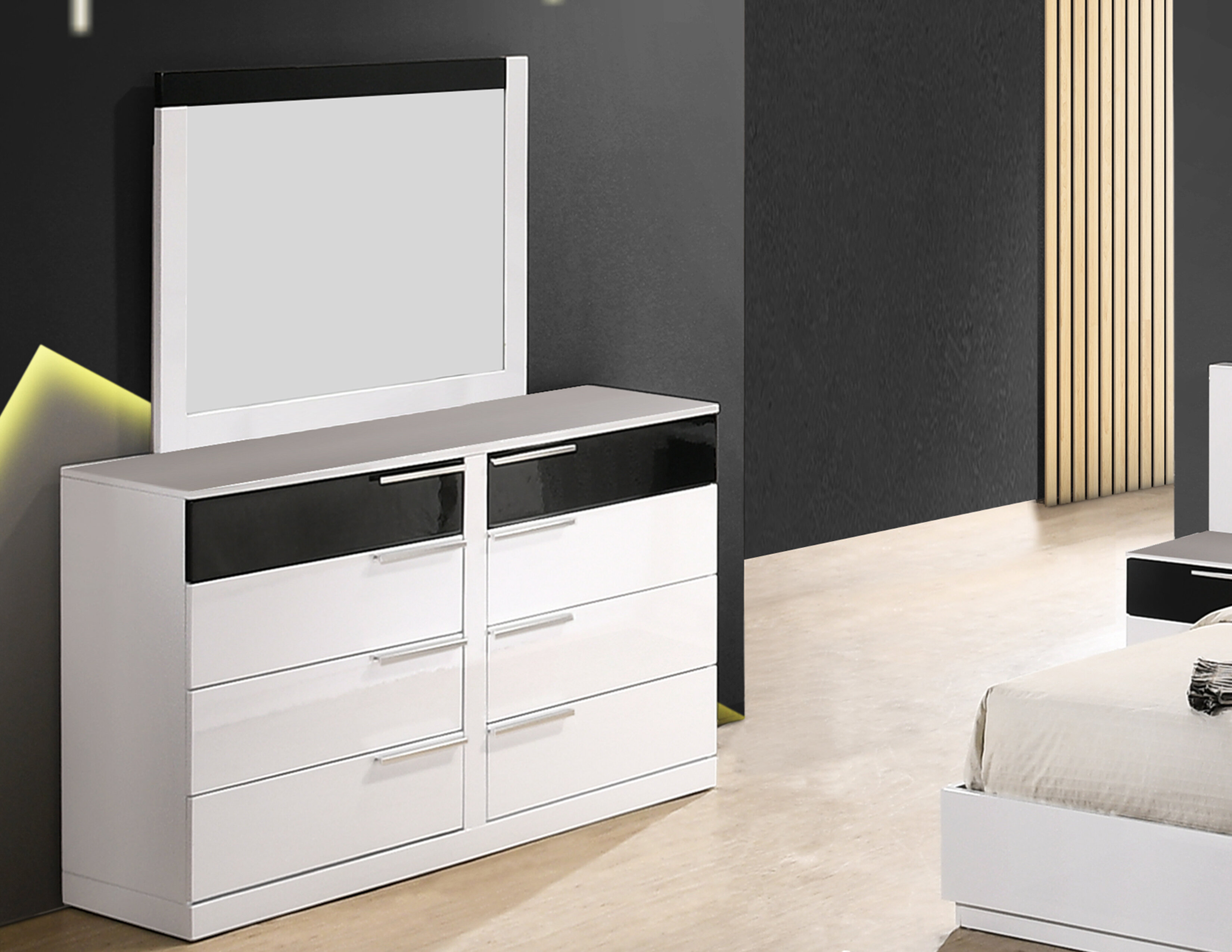 Orren Ellis Fleeton Bedroom Standard Dresser With Mirror Wayfair
