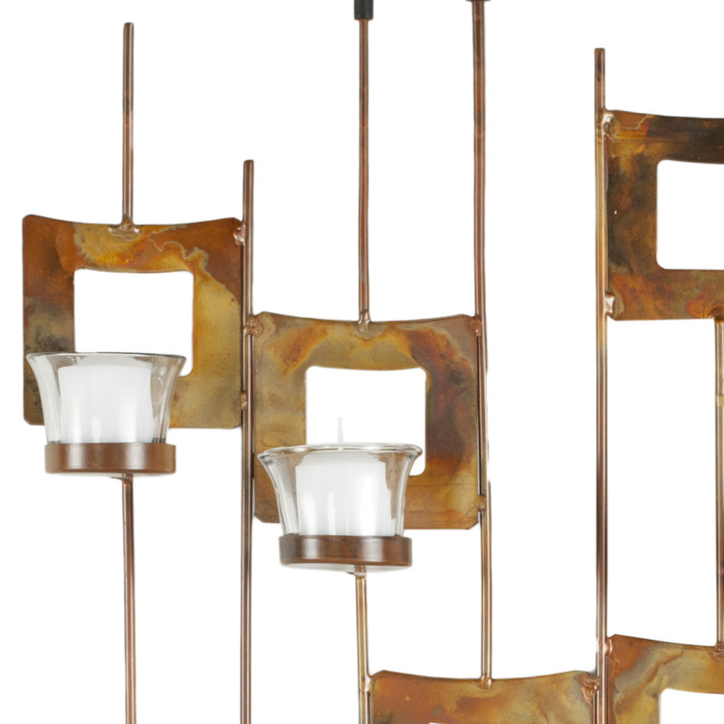 Wall Mounted Tall Glass And Metal Votive Holder Reviews Allmodern