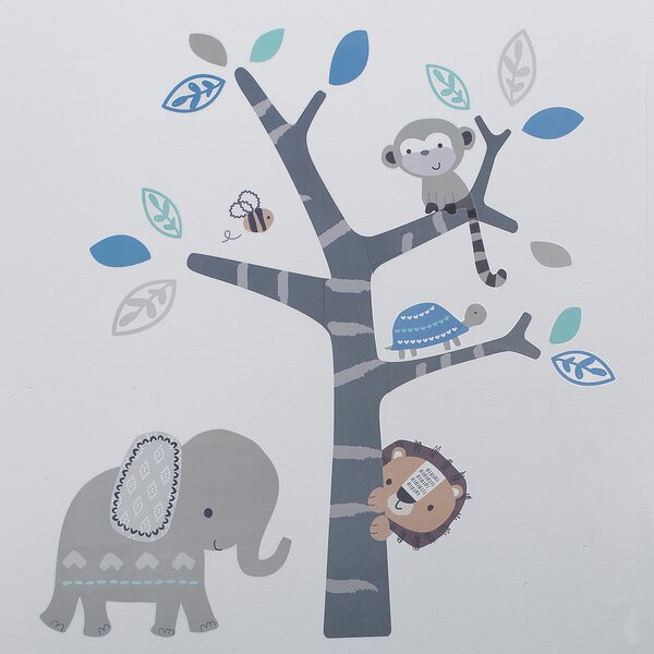 Animal Wall Stickers Jungle Singe Zoo Train Ballon nursery Baby Kids Room Art