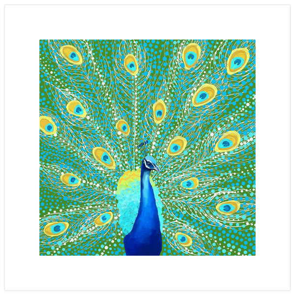 Bloomsbury Market Peacock Feathers By Cathy Walters Acrylic