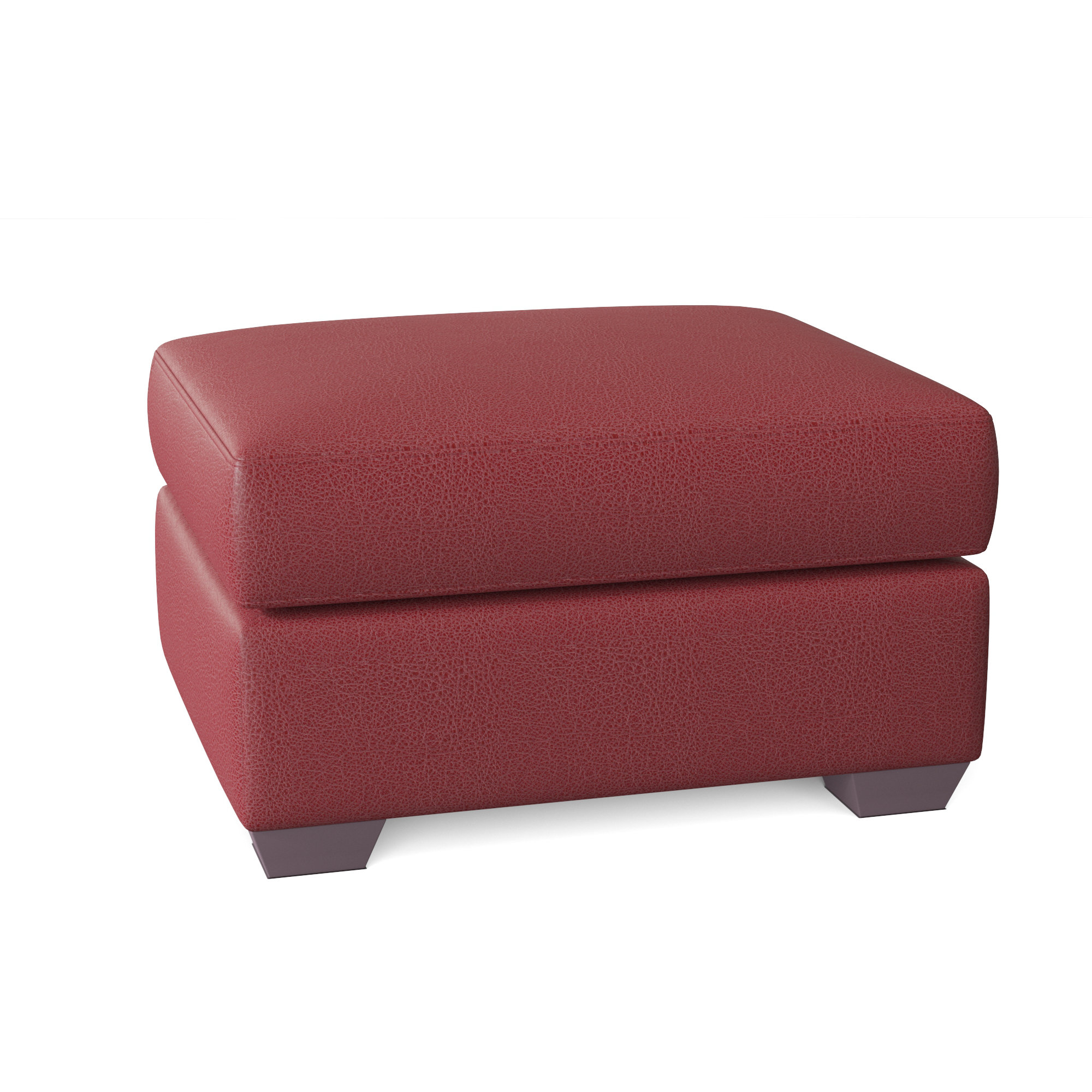 Wayfair Custom Upholstery Rachel 30 Genuine Leather Rectangle Ottoman Wayfair