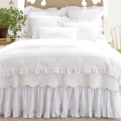 NEW RUFFLED FLEMENCO PINE CONE HILL BED SKIRT 18" SIZE QUEEN 