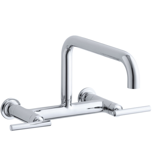 K-7549-4-BL,CP,SN Kohler Purist Two-Hole Wall-Mount Bridge ...