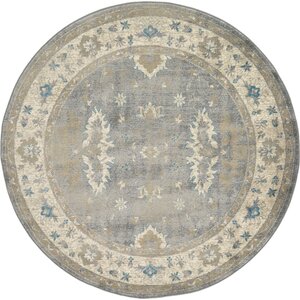 Jaiden Floral and Plant Gray Area Rug