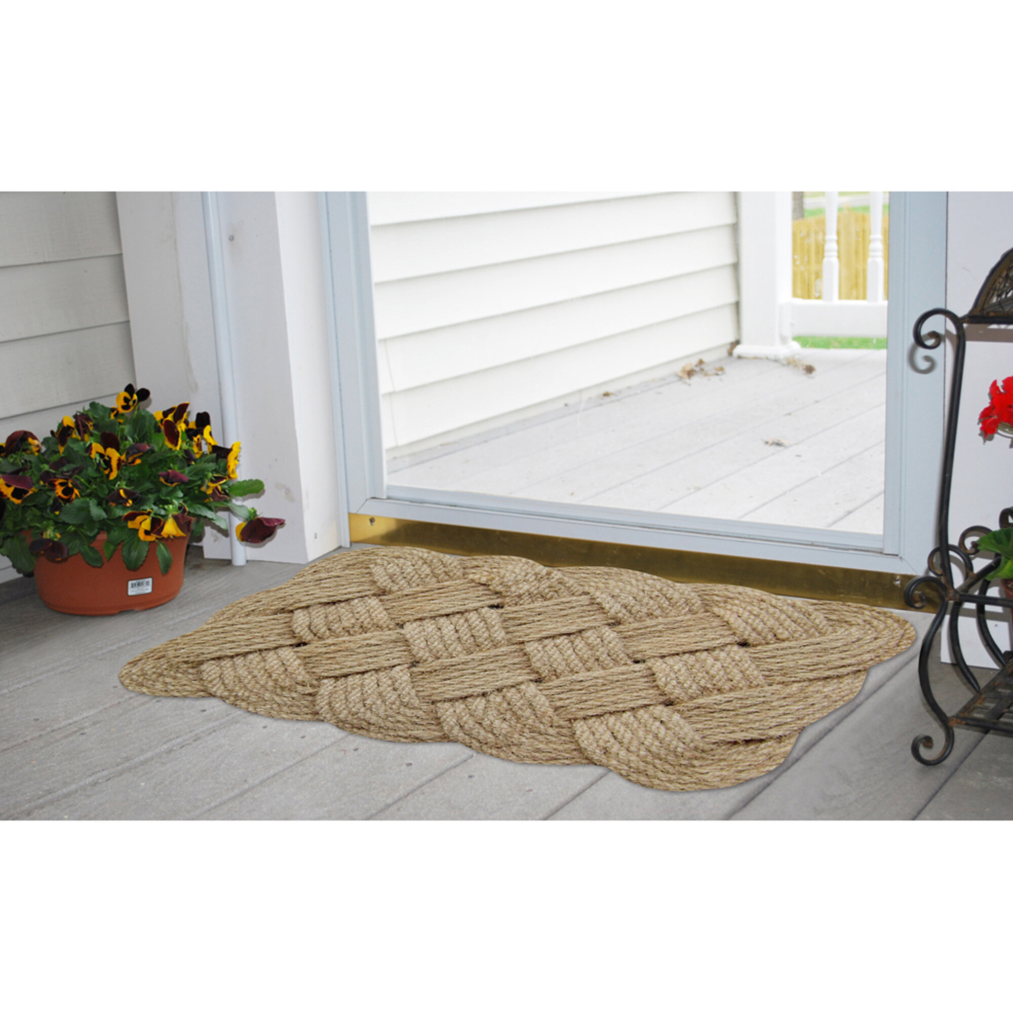 Melaney Lovers Knot Non Slip Outdoor Door Mat Reviews Joss Main