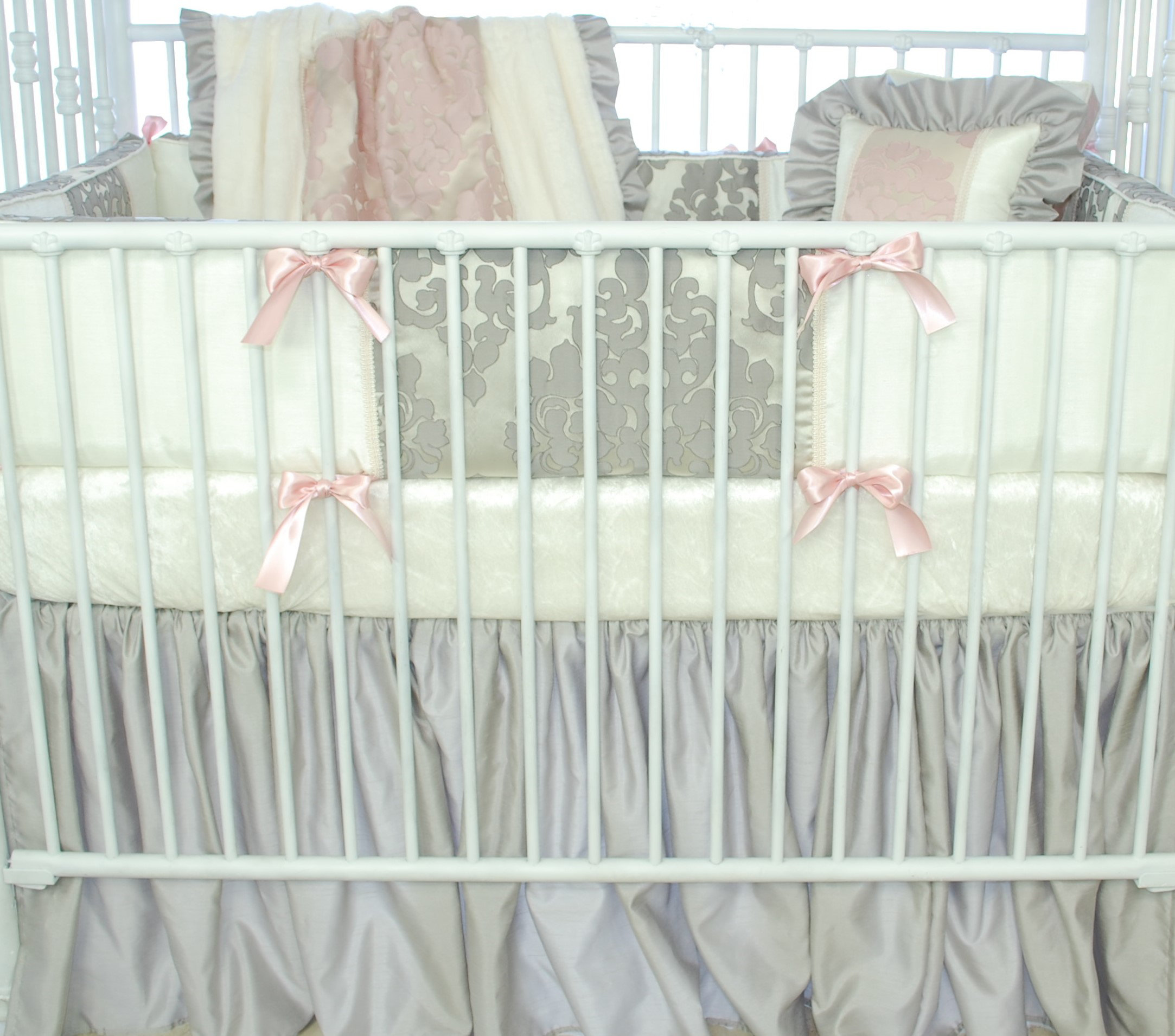pink fitted cot sheet