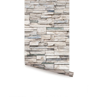 Faux Stone Wall L And Stick Wayfair Lepe Faux Stone 4 L X 24 W And Stick Wallpaper Roll