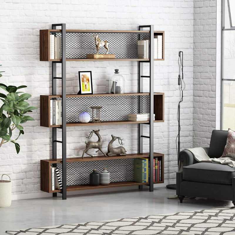 Trent Austin Design Theroux Vintage Industrial Etagere Bookcase Reviews Wayfair