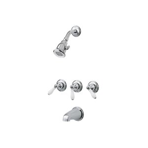 Savannah 3 Handle Tub and Shower Faucet Trim with Lever Handles