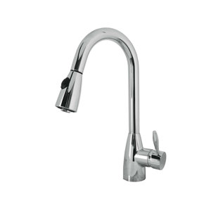 Neptune Single Handle Single Hole Kitchen Faucet with Pull-Down Spray
