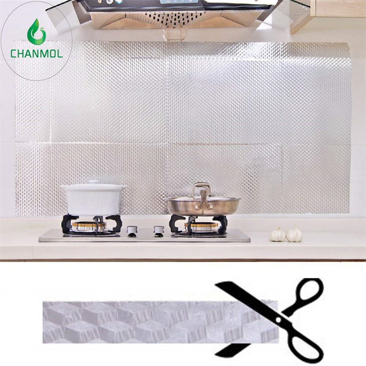 Kitchen Aluminum Foil Stickers Self Adhesive Stove Cupboard Wardrobe Paper New Kitchen Aluminum Foil Stickers Self Adhesive Stove Cupboard Wardrobe Paper New