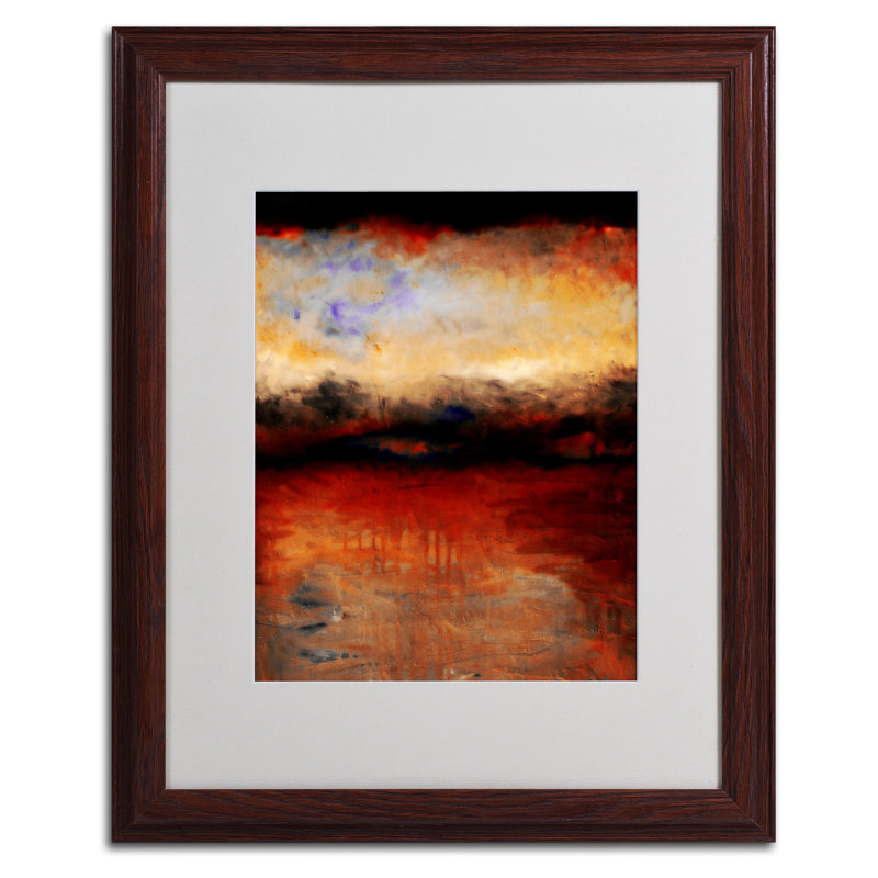 Trademark Art Red Skies At Night Framed Painting Print On Canvas