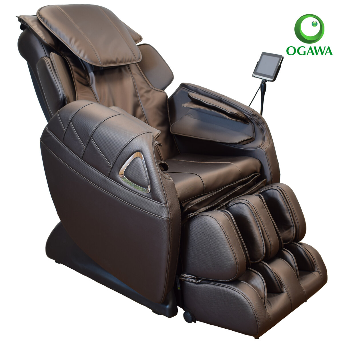 Refresh Leather Reclining Heated Full Body Zero Gravity Massage Chair With Ottoman