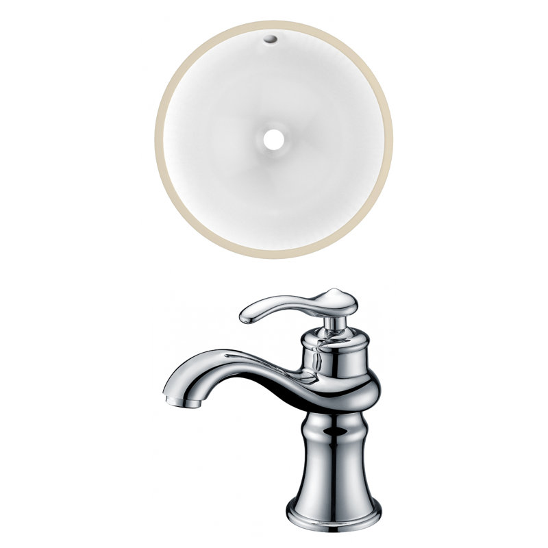 Avanities Ceramic Circular Undermount Bathroom Sink With Faucet And Overflow Wayfair